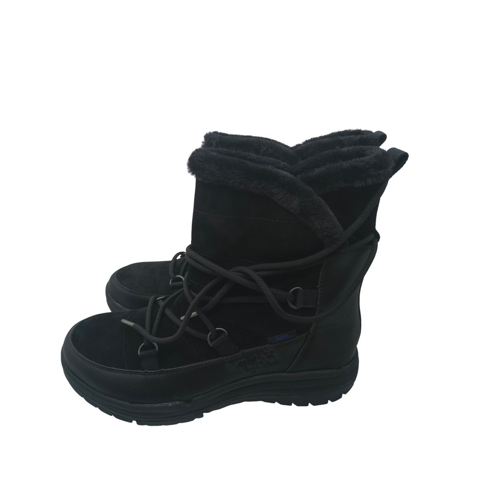 Ryka Alpine Black Water Repellent Faux Fur Winter Boots Women 11M I6968M1001